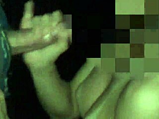 Glory hole handjob milks hot jizz onto waiting tits