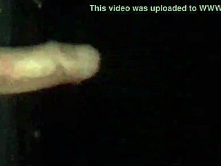 Glory hole handjob milks hot jizz onto waiting tits