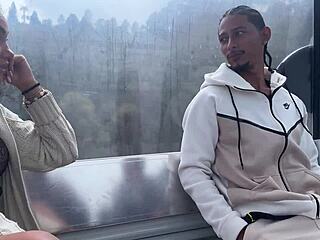 👅 i suck stranger's big black cock on cable car then fuck outdoors in arvi forest!