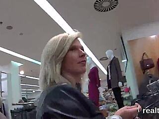 Czech teen stripped in mall begs for hardcore POV fucking