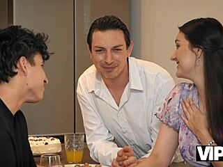 Blondie milf takes my virginity hard in kitchen today