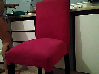 cute big ass mature rides cock hard right in the kitchen