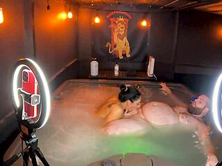 sheena ryder rides cock deep in hot tub jacuzzi sex wca productions