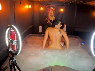 sheena ryder rides cock deep in hot tub jacuzzi sex wca productions