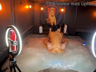 sheena ryder rides cock deep in hot tub jacuzzi sex wca productions