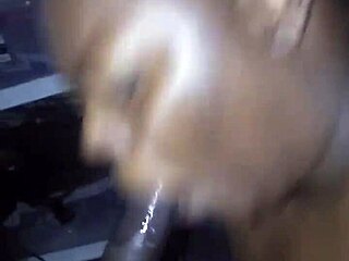 bbw ebony thot slurps fat black cock sloppy deepthroat outdoors all day for valentine creampie cum
