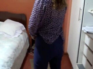 Stepmom flashes her body while I jerk off then fuck her hard