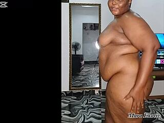 E bony Milf Mara Exotic Spreads Sweaty Fat Ass and Pussy