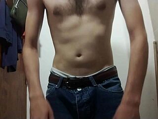 Am I sexy enough stroking my young cock in the bathroom??