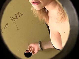 i'm sorry but this blonde with big boobs vicky vixen sucking that big black cock thru the gloryhole... damn
