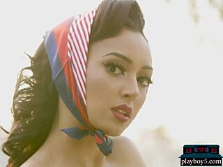 petite mixed-race asian alexandra young strips in lingerie teasing her natural small tits solo