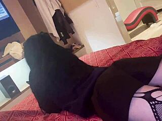 beautiful student shows off her skirt uniform and tasty curves