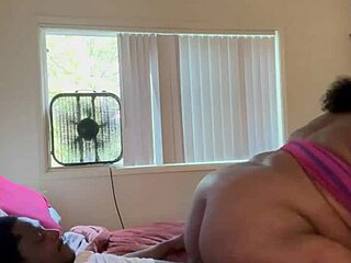damn her huge ebony boobs kept slamming my face during rough fuck