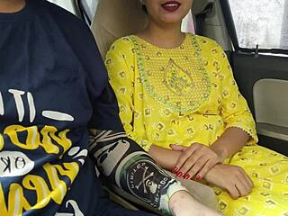 desi saara rides my dick hard in boyfriend's car public thrill! 🚗💦