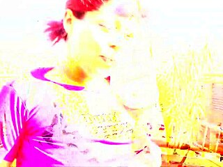 Pregnant Redhead Sucks Fat Cock Then Rides It Outdoor with Wet Pussy Moans
