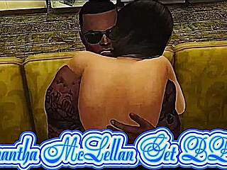 Samantha Mclellan rides black monster cock sofa pounding then bathroom fuck fest 🔥🍆