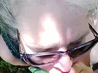 Sexy Mature Bbw Sucks Fat Cock Deep In Forest