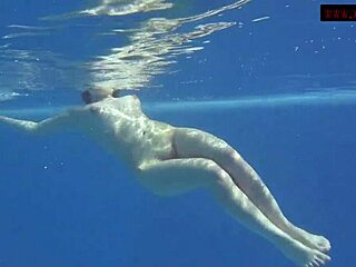 oh man mia ferrari's big tits bounce in pool her tight pussy swims underwater