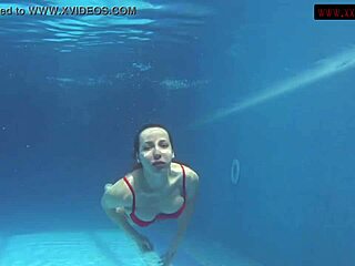 oh man mia ferrari's big tits bounce in pool her tight pussy swims underwater