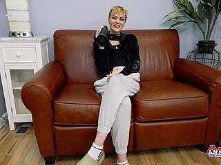 Inked Petite Blonde Milf Bella Shares Intense Rimjob Deep Tongue Action