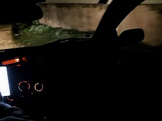 Slutty girlfriend in heels spreads legs for old stranger's cock outdoors in car cuckold fuck