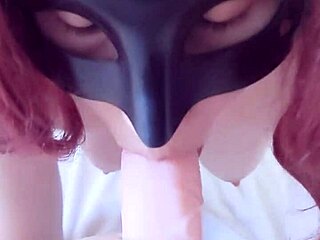 Hot redhead arty works dick with feet mouth to facial pov