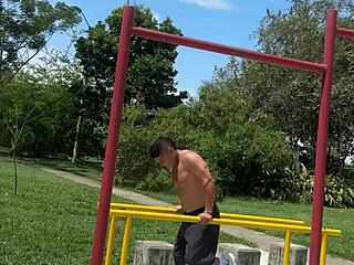 Colombian tattooed prostitute squats for pov squirting pussy cumshot outdoors