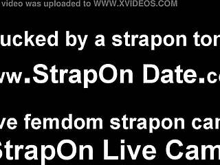 Strapon slides deep up your tight ass