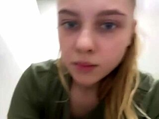 Teen Fingering Ass with Plug in Gym Close-Up