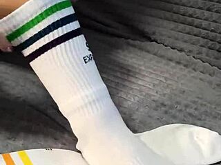 step sis socks specially bought to tease throbbing dick