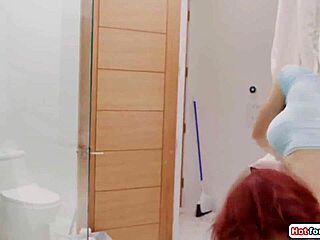 Busty MILF Bareback Fucked Hard by Tgirl Neighbors Titty Fuck Interracial