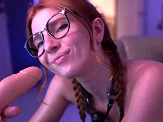 Sweetkira555 kneels for deep webcam teen blowjob on huge shaft