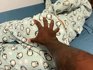 Stepdaughter seduces stepdad watching porn door open with tight pussy riding and kissing