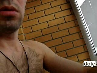 STANDING BALCONY FUCK WITH WIFE NEIGHBORS WATCH CLOSE-UP