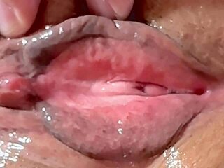 amateur's pink pussy glistens wet 183 days after first time