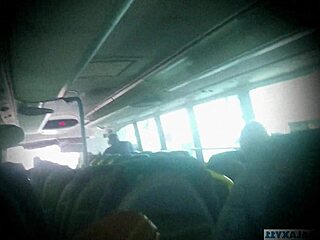 Heart racing from risky bus blowjobs and boob flashing close call