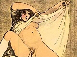 Vintage Erotic Drawings Of Hairy Retro Beauties