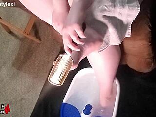 pampered her curvy campus feet with electric grind to glossy worship in 4k