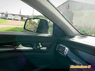 i pick up this big tits german hitchhiker with glasses and fuck her in car