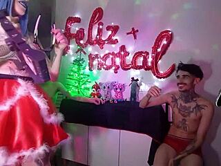 come play christmas with us you nerdy brazilian gay guys love our pierced nipples and feet