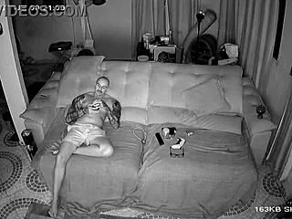 Security Cam Catches Nerdy Brazilian Teen Fucking Stepdad Hard