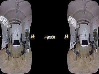 chrissy fox dives deep into virtual reality piss play blonde european style