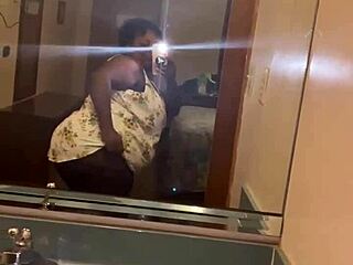 fat ebony slut shakes big tits and ass in memphis hotel room