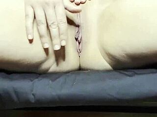 told my arab stepsis no salami then she masturbates wet pussy with it kinky halal