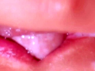 mmm japanese babe close-up blowjob swallows every drop of hot cum in mouth 😘💦
