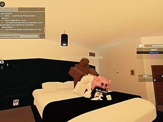roblox slut rides rough bbc till ass drips cum