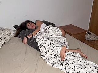 Maid caught sleeping punished by monster cock threesome pounding