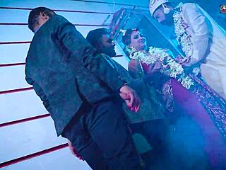 what if a beautiful indian wife shares her first suhagarat gangbang with four husbands