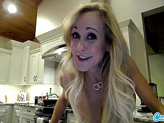 Brandi Love Cooks in Lingerie Showing Off Big Tits!