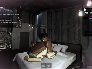 another white bitch takes big black cock in roblox condo game